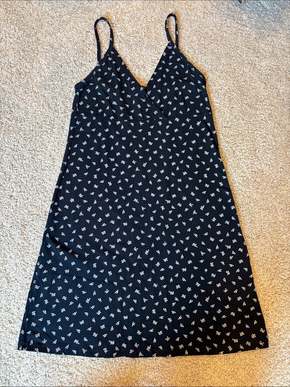Brandy Melville Navy Floral Midi Slip Dress